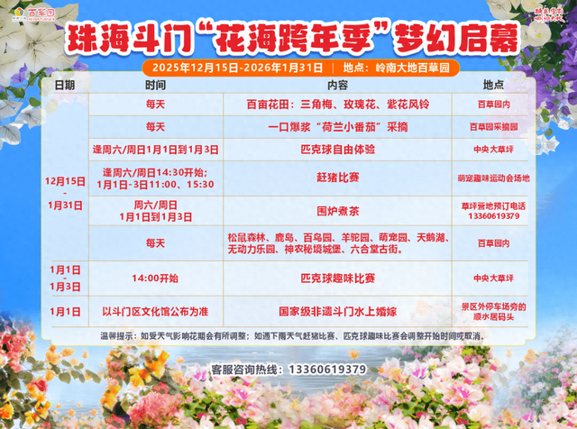 赏花撸萌宠、水果采摘、围炉煮茶……来珠海这里跨年，太精彩！