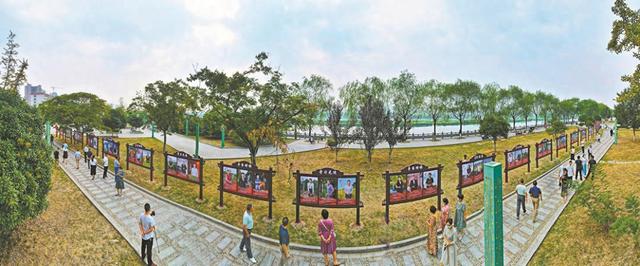 谷城县粉水公园文化长廊