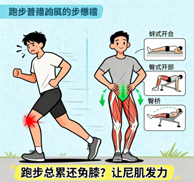 跑步总累还伤膝？原来你没让“屁股”发力！多数人都错了