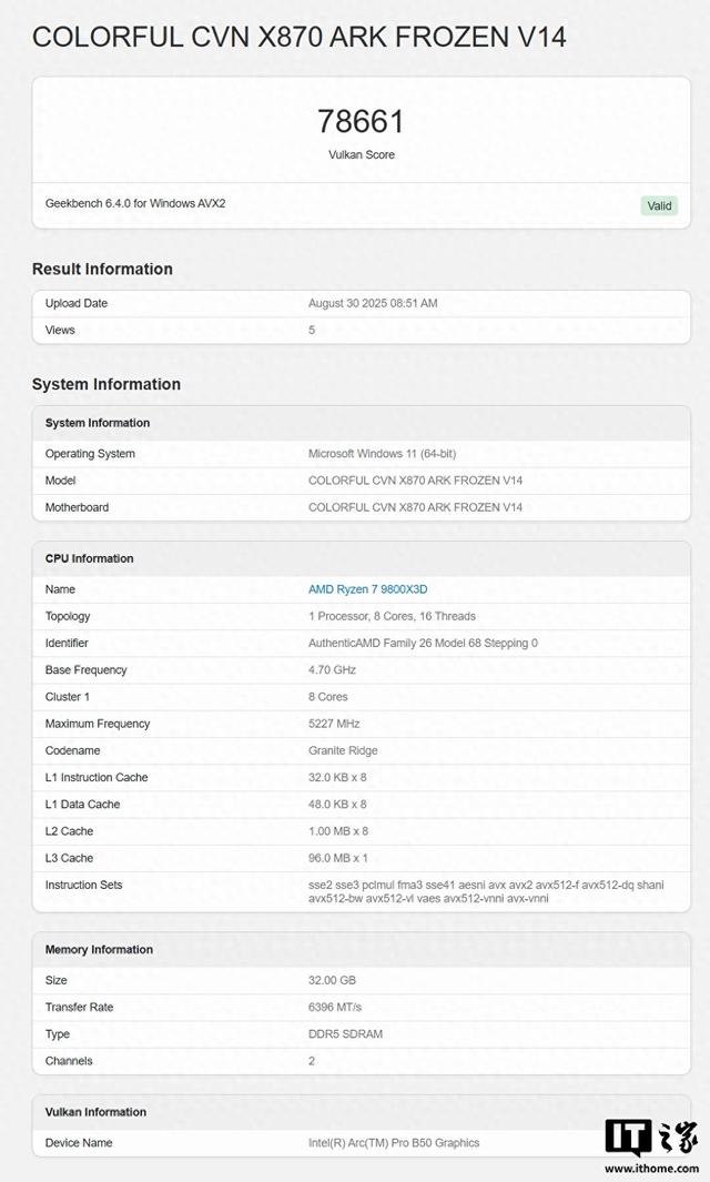 英特尔Arc Pro B50首个Geekbench跑分出炉，低于锐炫B570