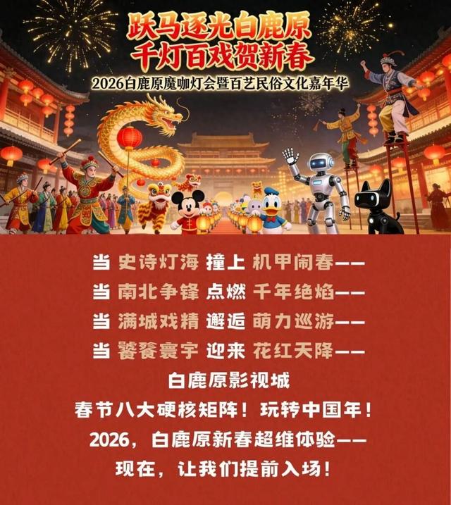 白鹿原影视城春节八大硬核矩阵！玩转中国年！现在，让我们提前入场！