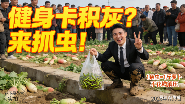 眉山“抓虫换萝卜”爆火：人比虫多！健身卡积灰，不花钱解压解药