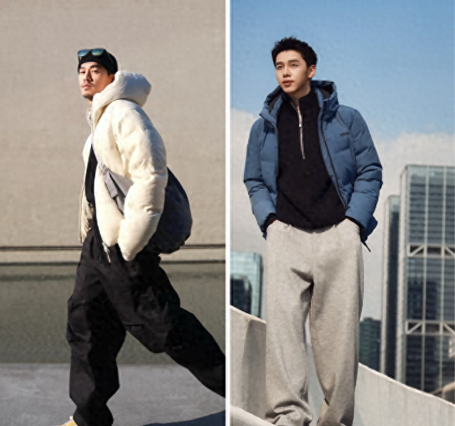 男人不管穿大衣还是羽绒服	，尽量别配牛仔裤，换成这3种更有品位
