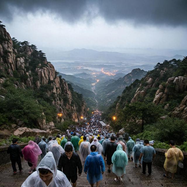 2025《泰山山顶雨中，安全与体验该如何平衡？》