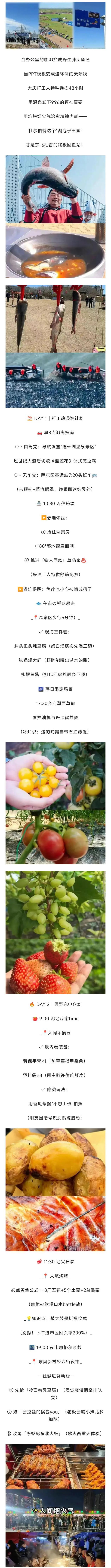 逃离温泉酒店攻略（逃离计划｜闯进大庆2天1夜吃湖鱼泡温泉坑烤狂欢）