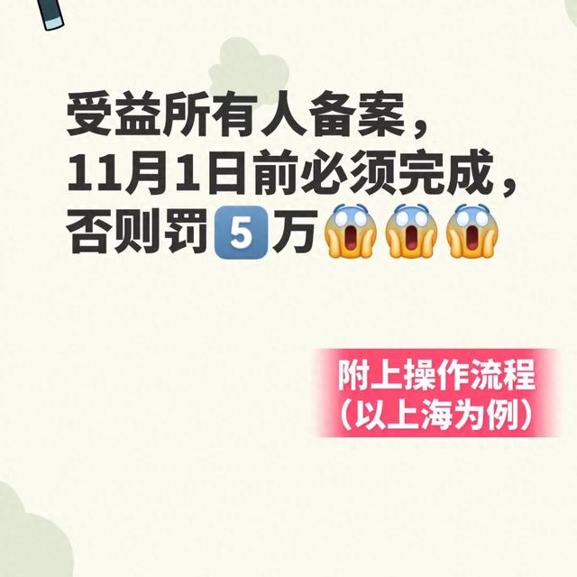 备案信息修改需要多长时间才能完成（紧急提醒 受益所有人备案11月1日前必须完成 逾期罚5万 快看操作指南）