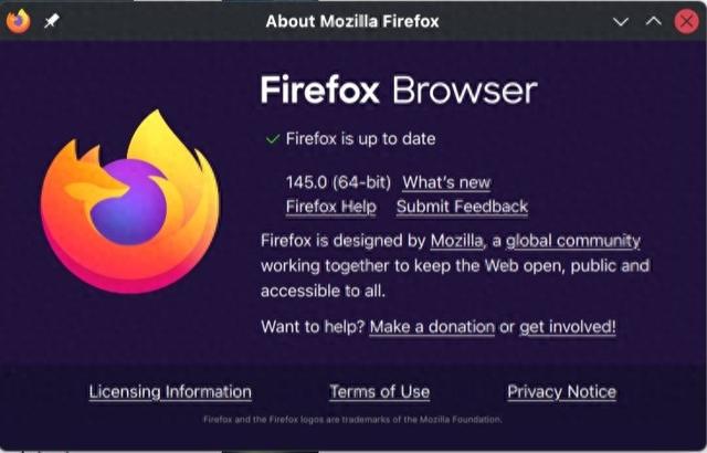 火狐 Firefox 145 浏览器稳定版发布：停止支持 32 位 Linux