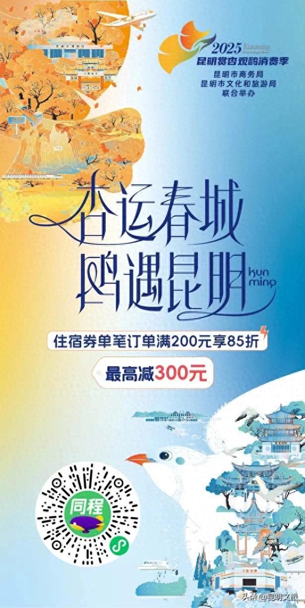 享85折！杏运春城·鸥遇昆明丨2025年昆明市住宿消费券开抢啦！