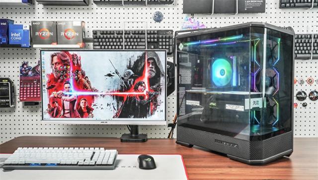 乔思伯D400无立柱曲面海景房+9950X3D+ROG B850-F+索泰5070Ti装机