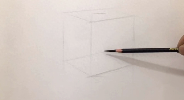 手把手教你4步画出正方体（素描入门基础学习3分钟教你画一个标准规范的素描正方体形体）