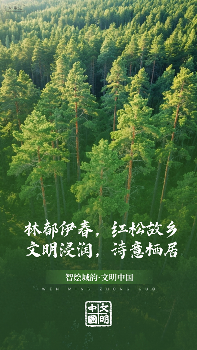 “智绘城韵·文明中国”主题海报 | 黑龙江·伊春