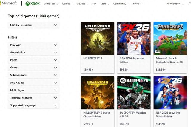 索尼《绝地潜兵2》席卷Xbox排行榜，成该平台最畅销游戏