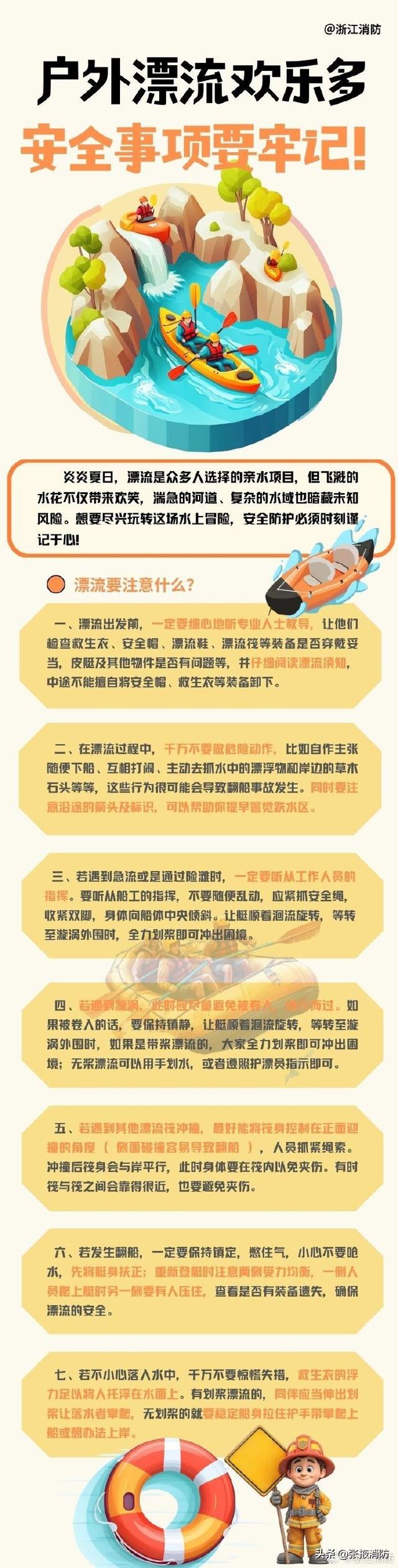 户外漂流欢乐多 安全事项要牢记