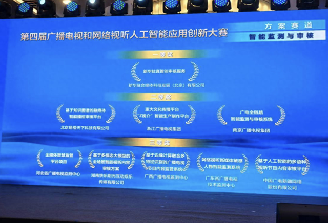 “新华较真”获广播电视和网络视听人工智能应用创新大赛一等奖