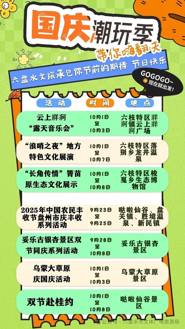 国庆中秋畅游凉都︱“两节”潮玩季带你嗨翻天!