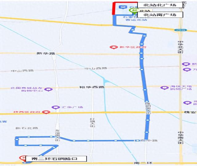 线路路径优化（石家庄北站8条公交线路拟优化调整）