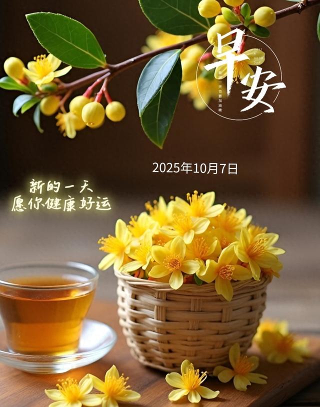 2025年10月7日早上好 早安周二愉快 早安精美美图温馨祝福语 早上好