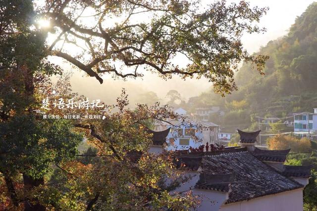 浙江宁波的桃源秘境，古枫香扼守村口成迎客盛景，玻璃栈道更好玩