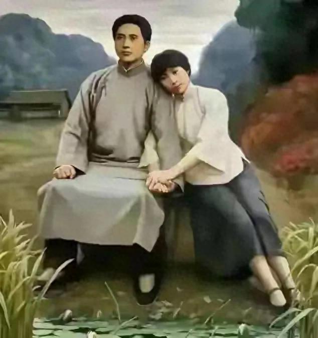毛泽东和杨开慧年轻时的照片	。郎才女貌，令人羡慕的一对革命伴侣