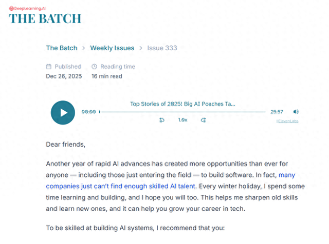 吴恩达年终总结：2025年或将被铭记为AI工业时代的黎明