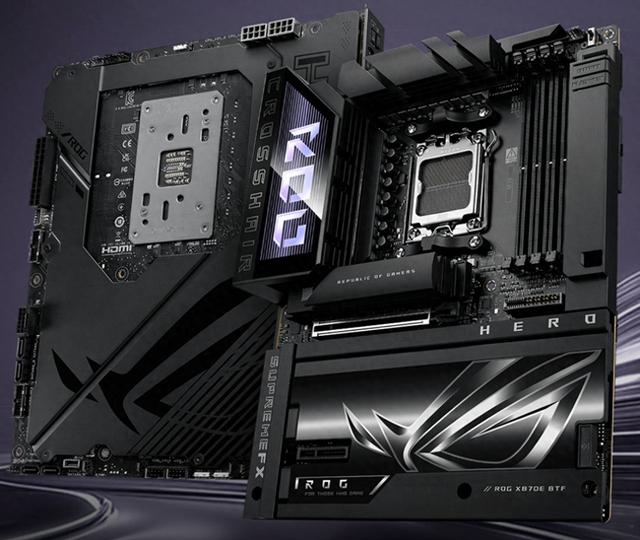 高端AMD背插主板，华硕上线ROG CROSSHAIR X870E HERO BTF