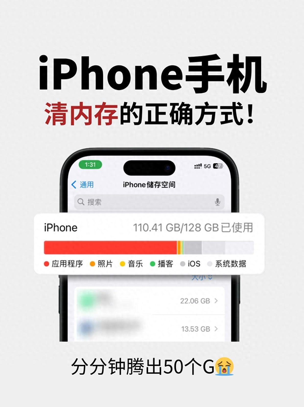 微信深度清理释放空间_苹果mini内存高怎么办_128G iPhone 内存清理