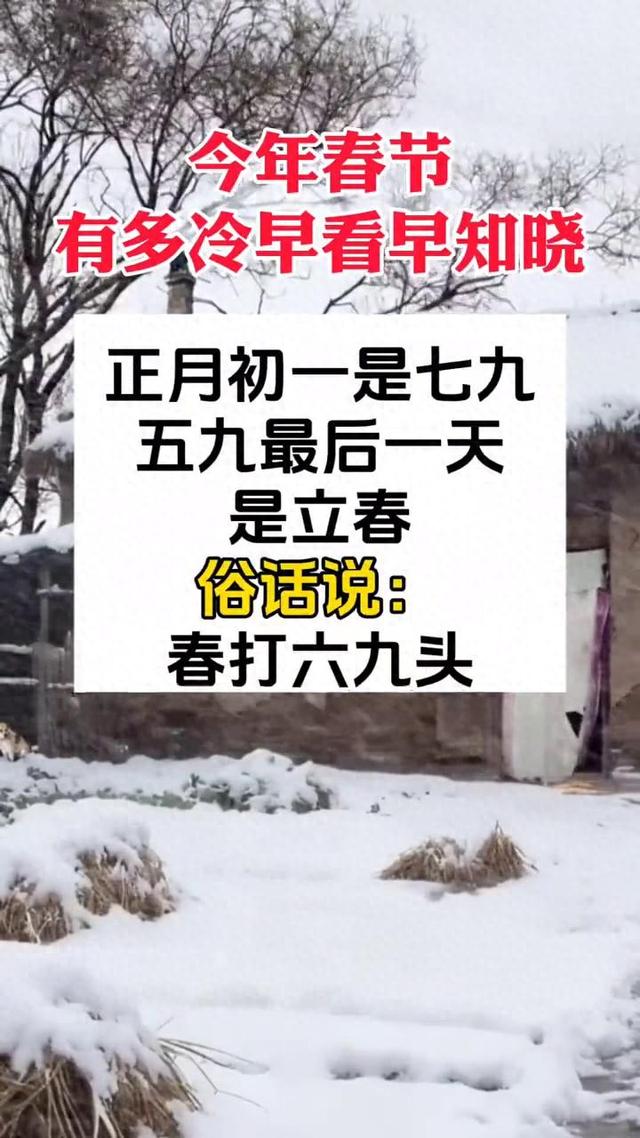 今年春节有多冷 看完这个就明白了 早做准备心里才踏实