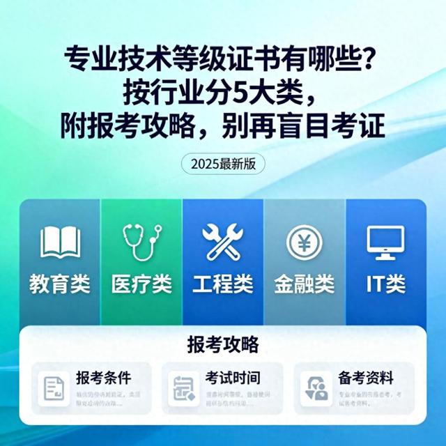 专业技术职称怎么填（专业技术等级证书有哪些按行业分 5 大类）