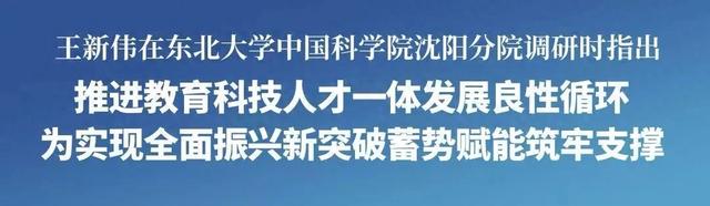王新伟在东北大学中国科学院沈阳分院调研