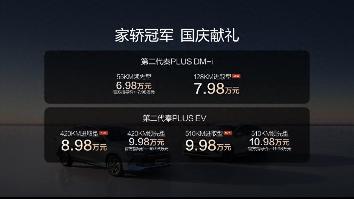 家轿冠军国庆献礼 第二代秦PLUS上新6.98万元起-科记汇