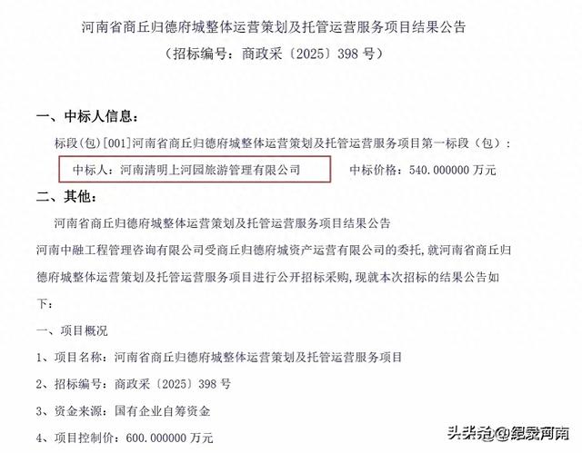 商丘古城选择让清明上河园集团进行托管，无疑是一个明智之举