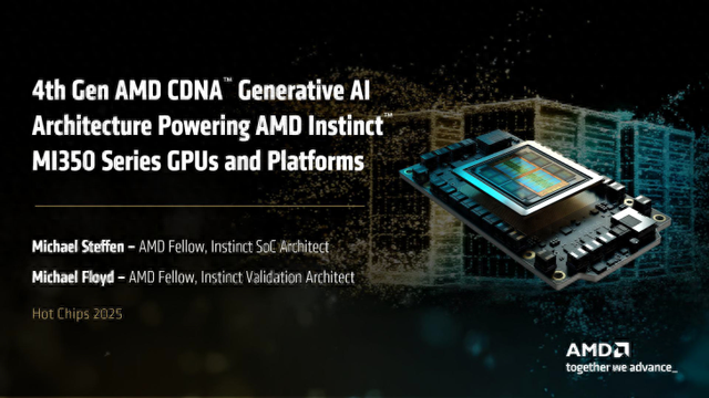 AMD最强AI方案：MI350系列登场，3nm工艺+288GB HBM3e