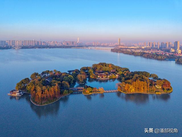 空中看蠡湖四时风光，尽显无锡大美山水之城