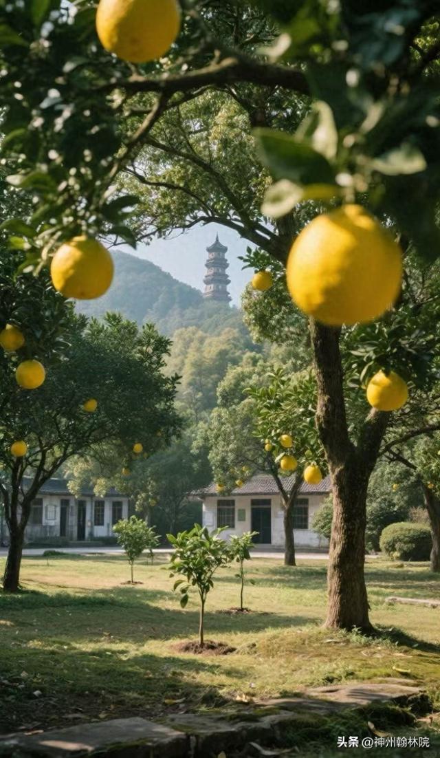 塔山的胡柚林