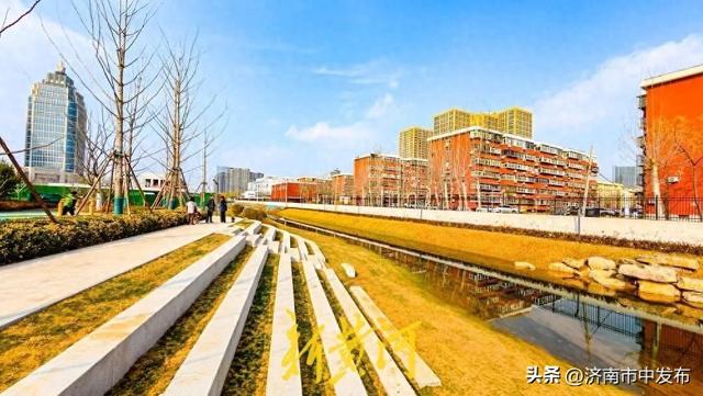 济南一处新建景观带开放，市民打卡又添好去处