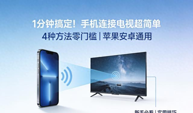 手机怎么连接监控监控摄像头（1分钟搞定手机连接电视超简单）