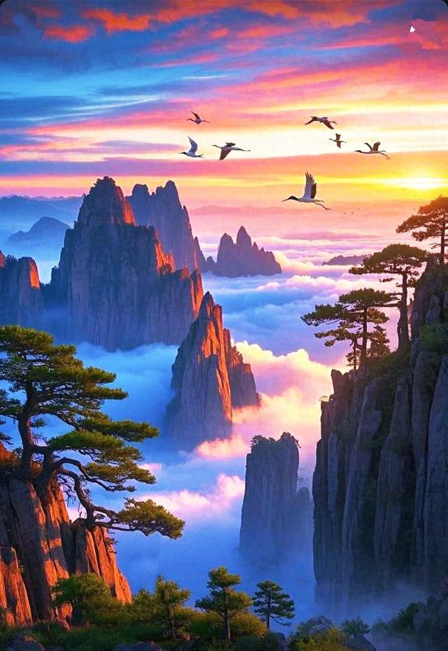 看云海翻涌，看奇峰林立，看日出熔金——这一幕也太美了！