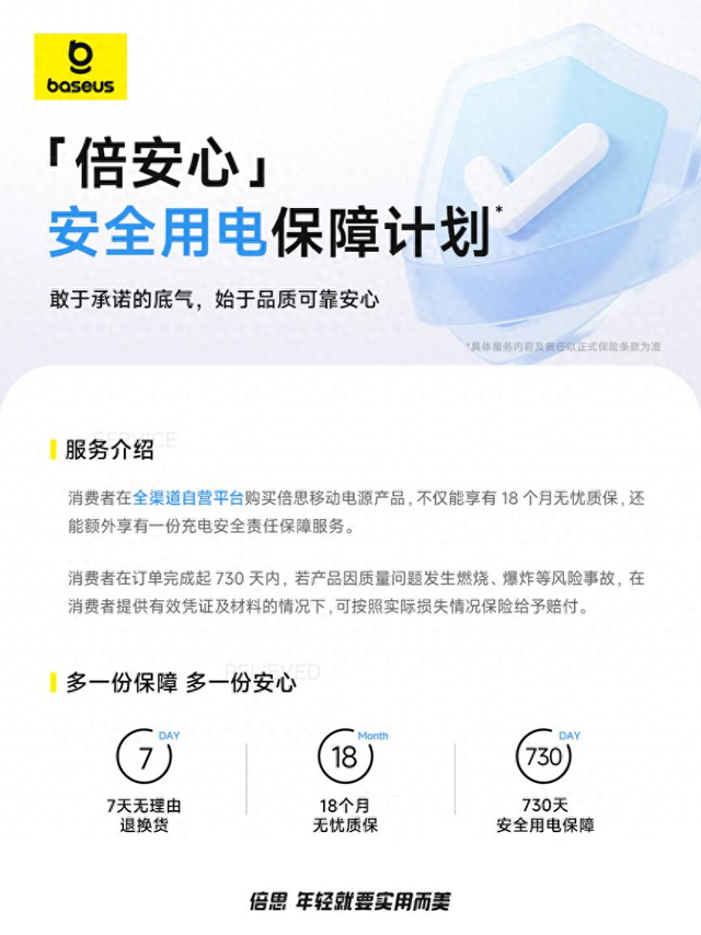 Baseus倍思全面上线“倍安心”安全用电保障计划，730天无忧保障全面守护消费者用电安全