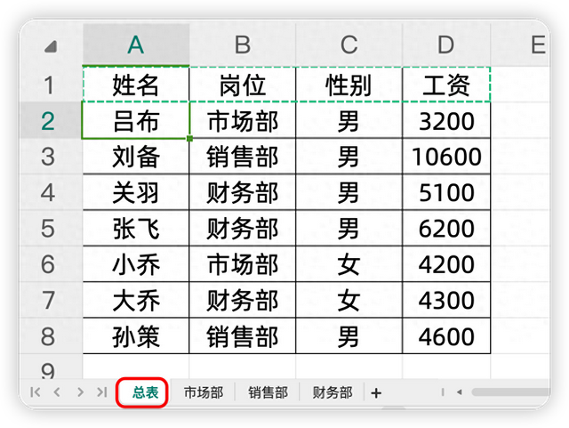 excel表格拆分多个表（Excel总表）