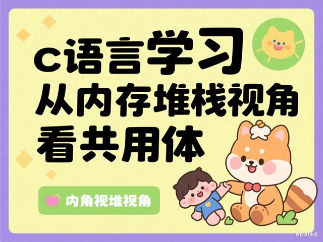 c语言学习从内存堆栈视角，给这段共用体union代码做个 "内存透视"