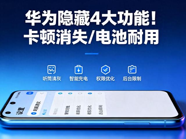 忽略电池优化有什么用（华为手机藏4个神仙设置开启后卡顿消失电池耐用）