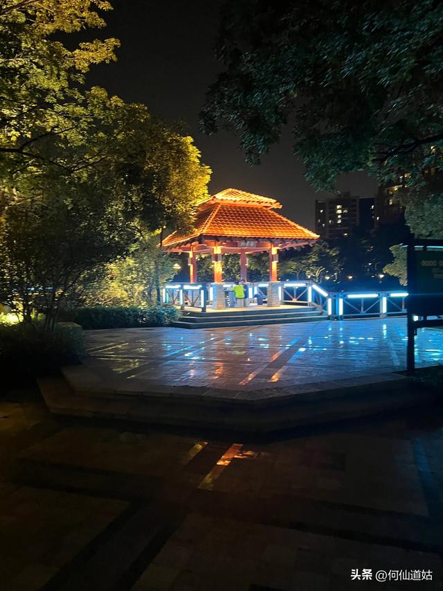 记水西路创业公园夜行