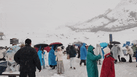 今天，丽江下雪啦