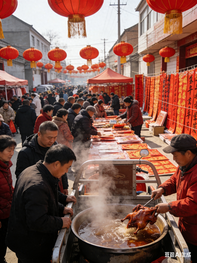 标题:豫中南赶年集，这才叫过年！