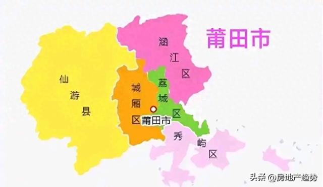莆田市行政区划图
