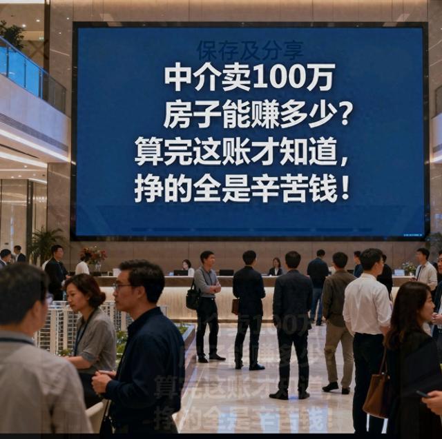 中介卖一套房赚多少钱（中介卖100万房子能赚多少算完这账才知道）