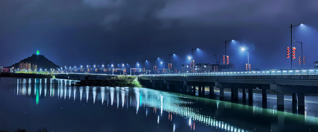 一城灯火，醉美余江夜