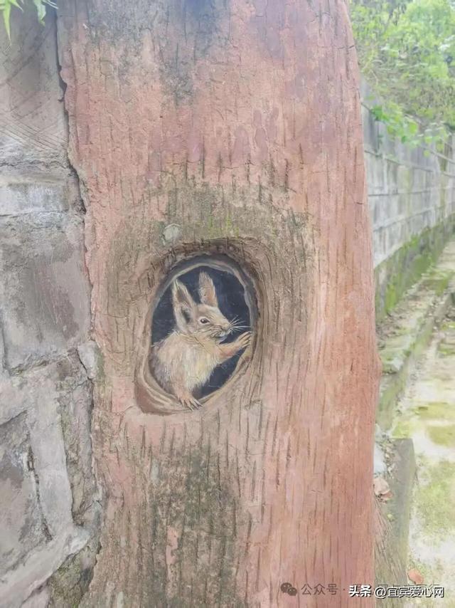 生态美！翠屏山景区新增彩绘小动物图案
