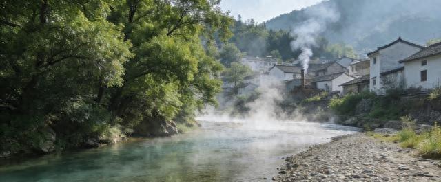 河南巩义出怪事了！一村突然冒出露天温泉，52℃暖水免费泡