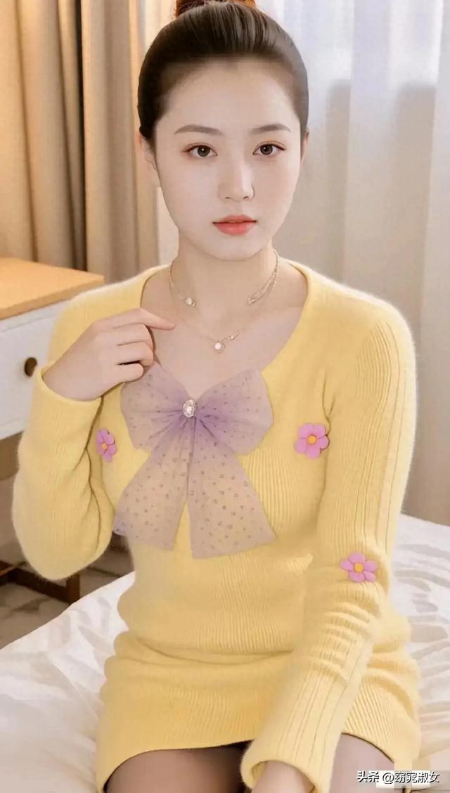 她长相舒服大气,一脸旺夫相,微胖身材很健康,气血足的感觉